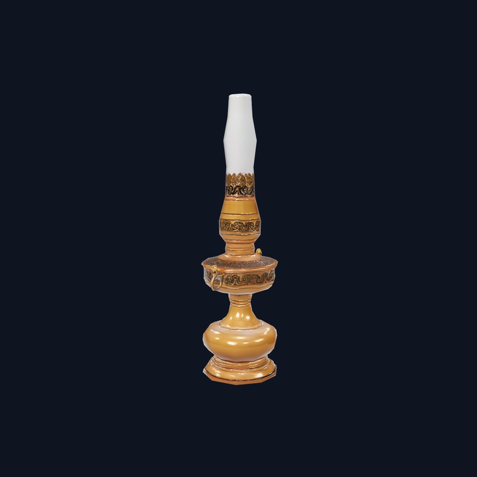 Vintage Brass Lamp model pack